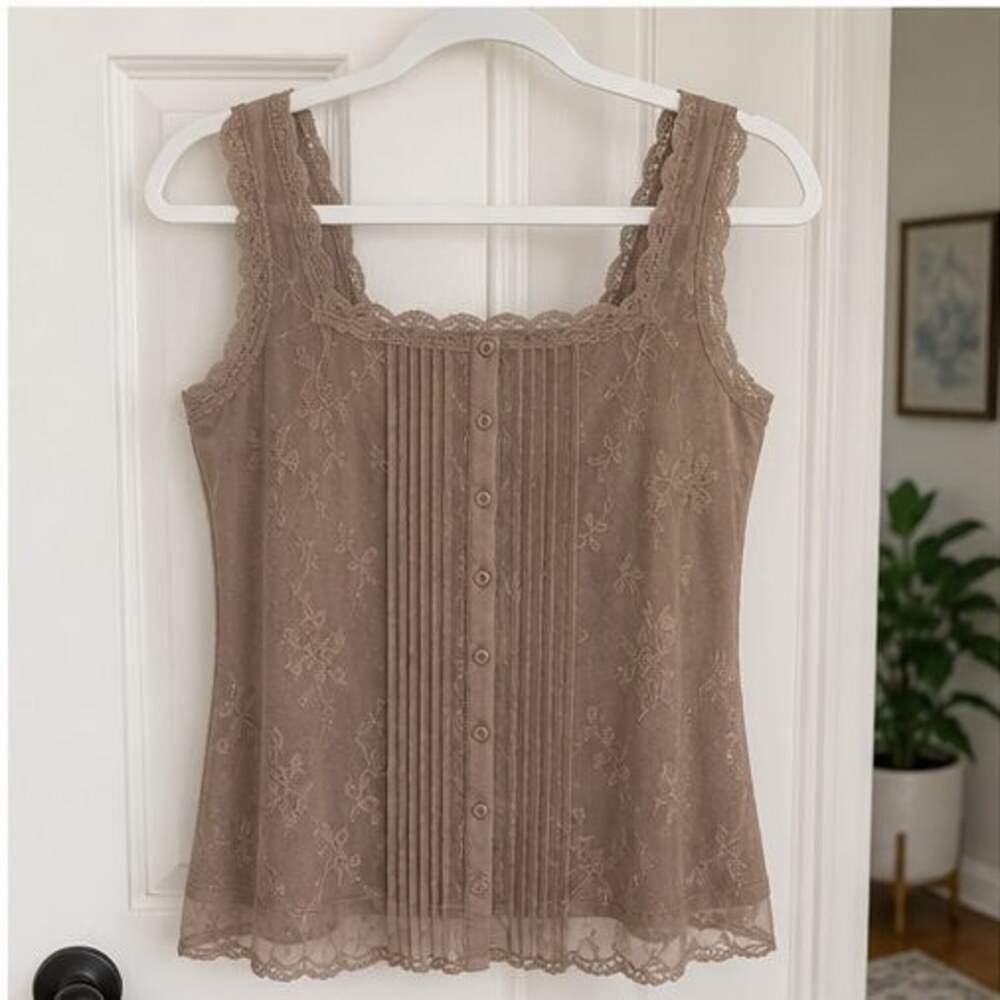 Lilac Lace Trim Top